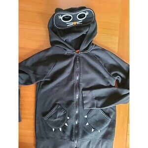 Cat And Jack Size 10/12 Black Jacket With Cat Mask